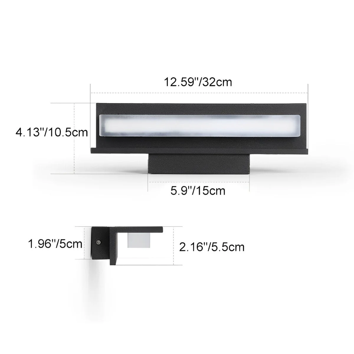 Rectangle Waterproof Modern Minimalist Outdoor Wall Porch Lights - Image 9
