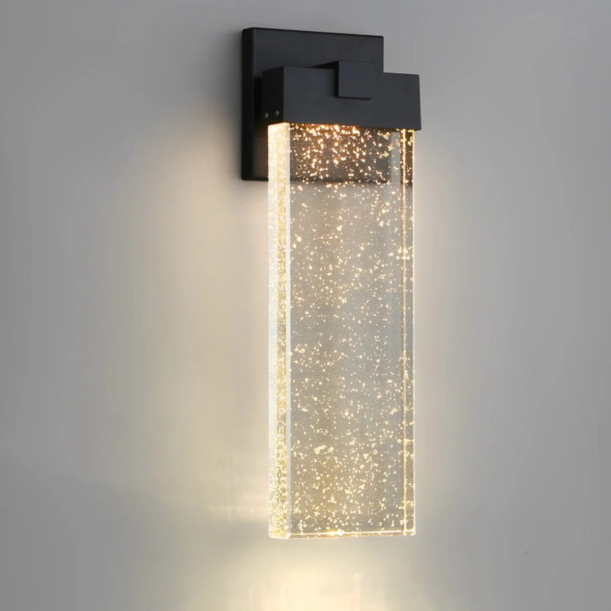 Rectangular Bubble Crystal Waterproof LED Modern Outdoor Wall Sconce - Image 13