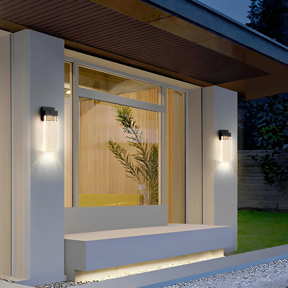 Rectangular Bubble Crystal Waterproof LED Modern Outdoor Wall Sconce - Image 3