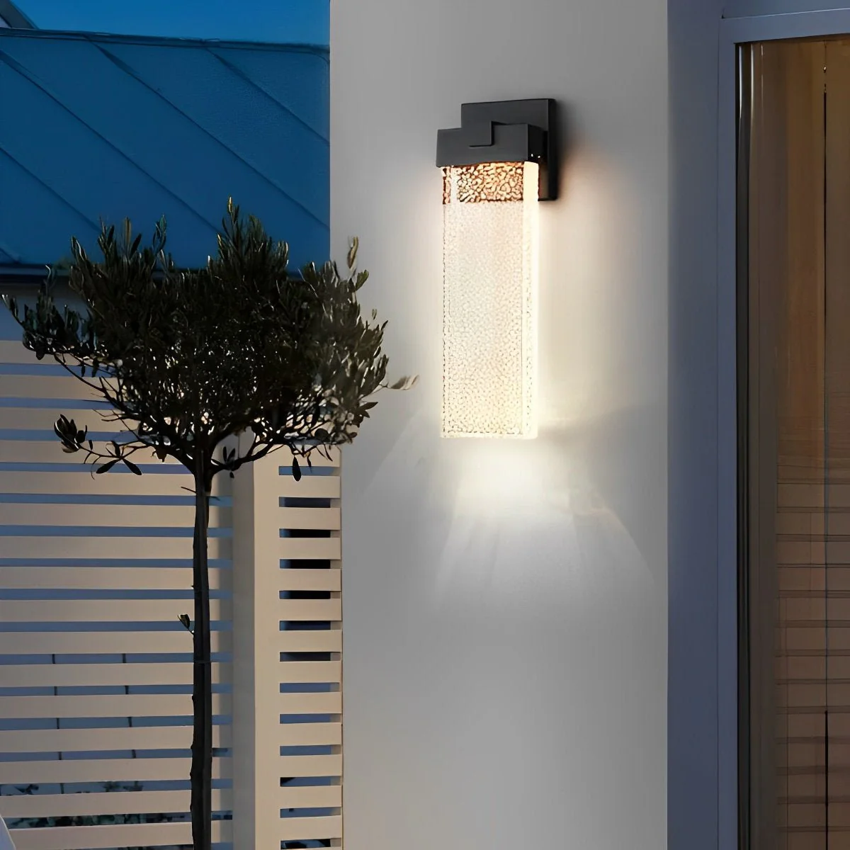 Rectangular Bubble Crystal Waterproof LED Modern Outdoor Wall Sconce - Image 5