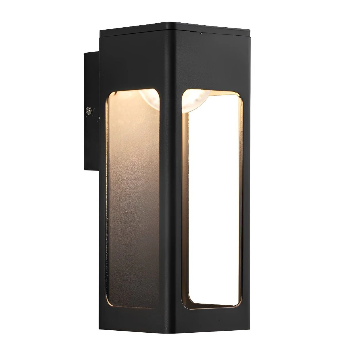 Modern Rectangular Waterproof LED Black Outdoor Wall Light Sconce Lamp - Image 8