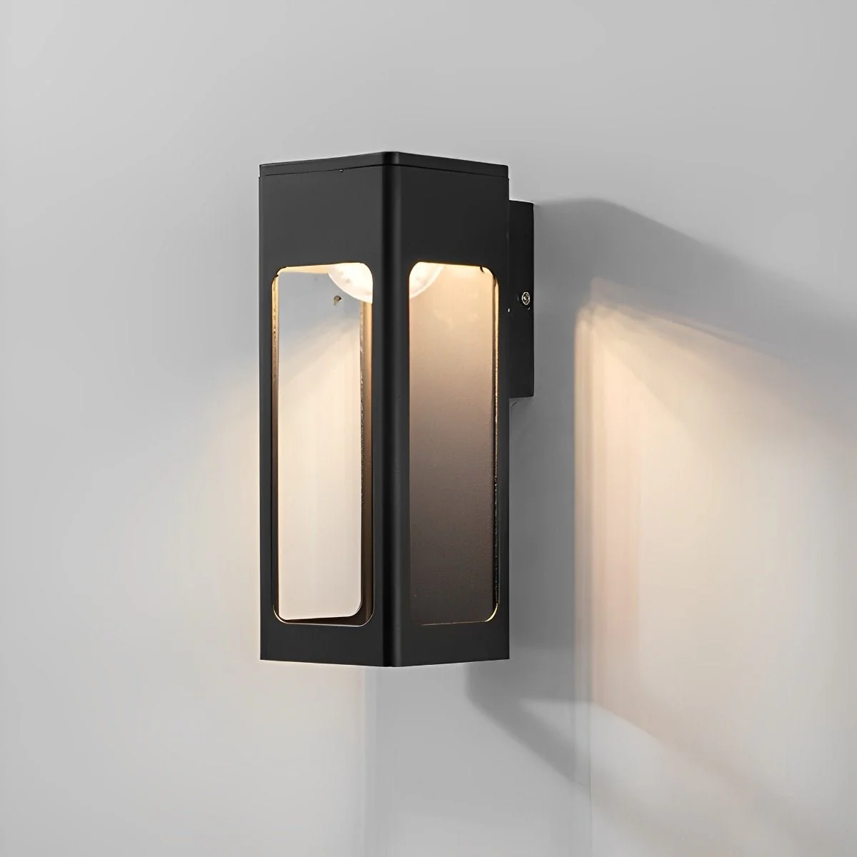 Modern Rectangular Waterproof LED Black Outdoor Wall Light Sconce Lamp - Image 9