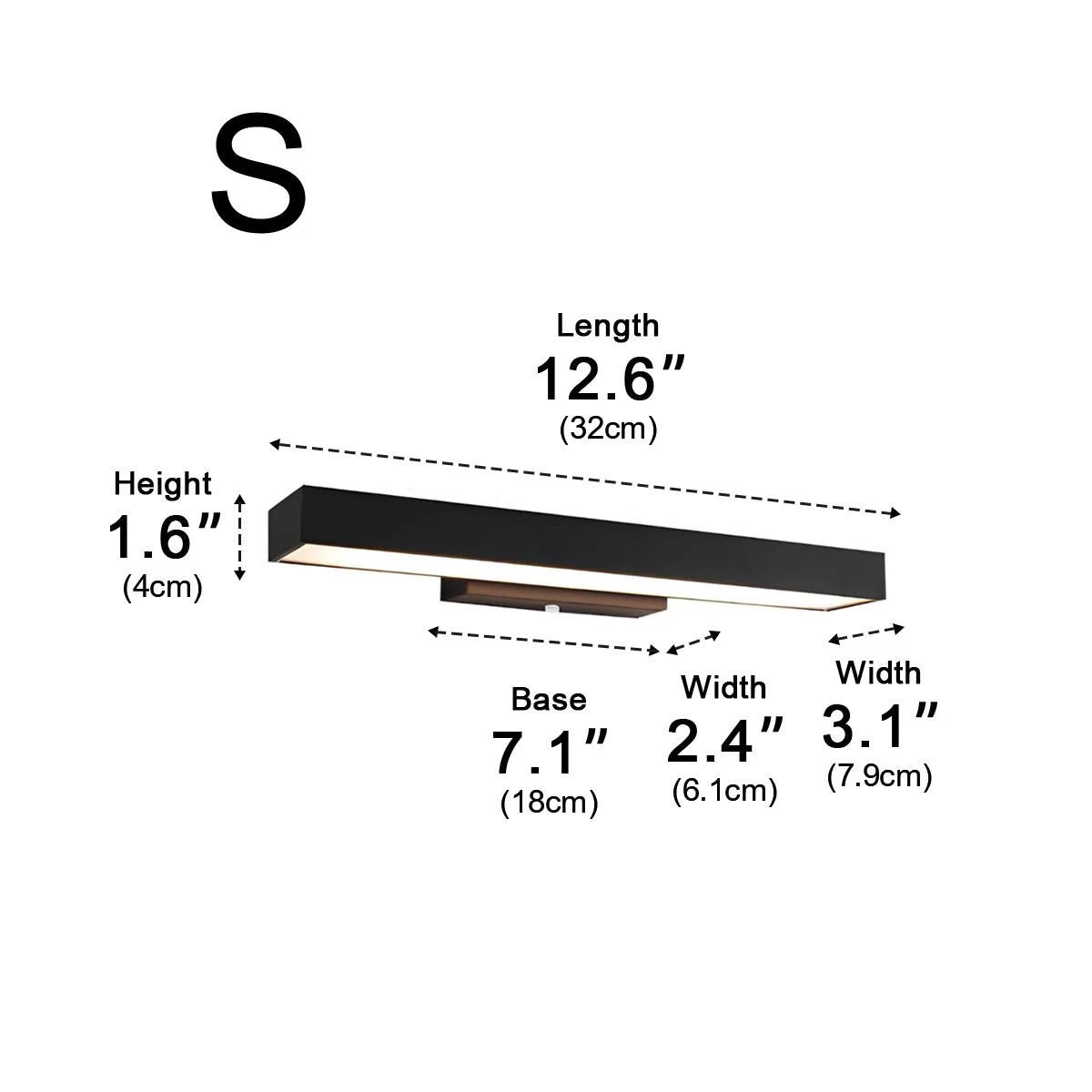 Rectangular Minimalist Waterproof Motion Sensor Black Modern Wall Sconce - Image 15