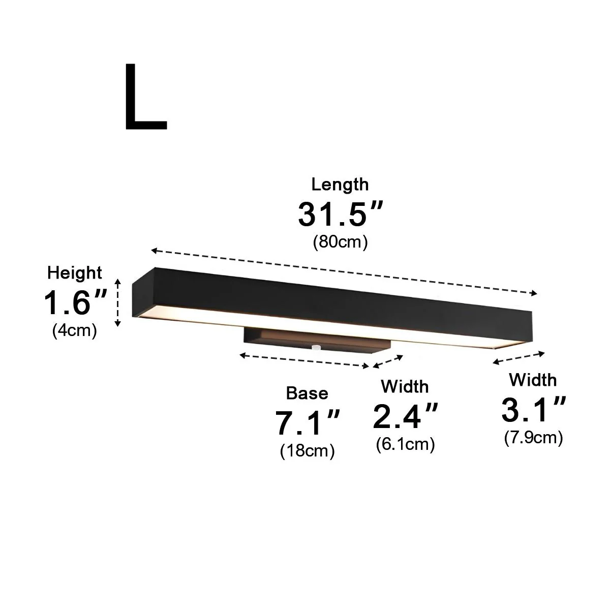 Rectangular Minimalist Waterproof Motion Sensor Black Modern Wall Sconce - Image 17