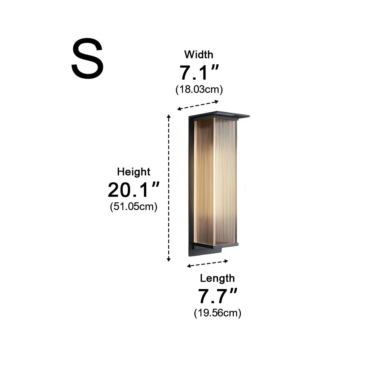 Rectangular Waterproof LED Modern Outdoor Wall Sconces Lighting - Image 11