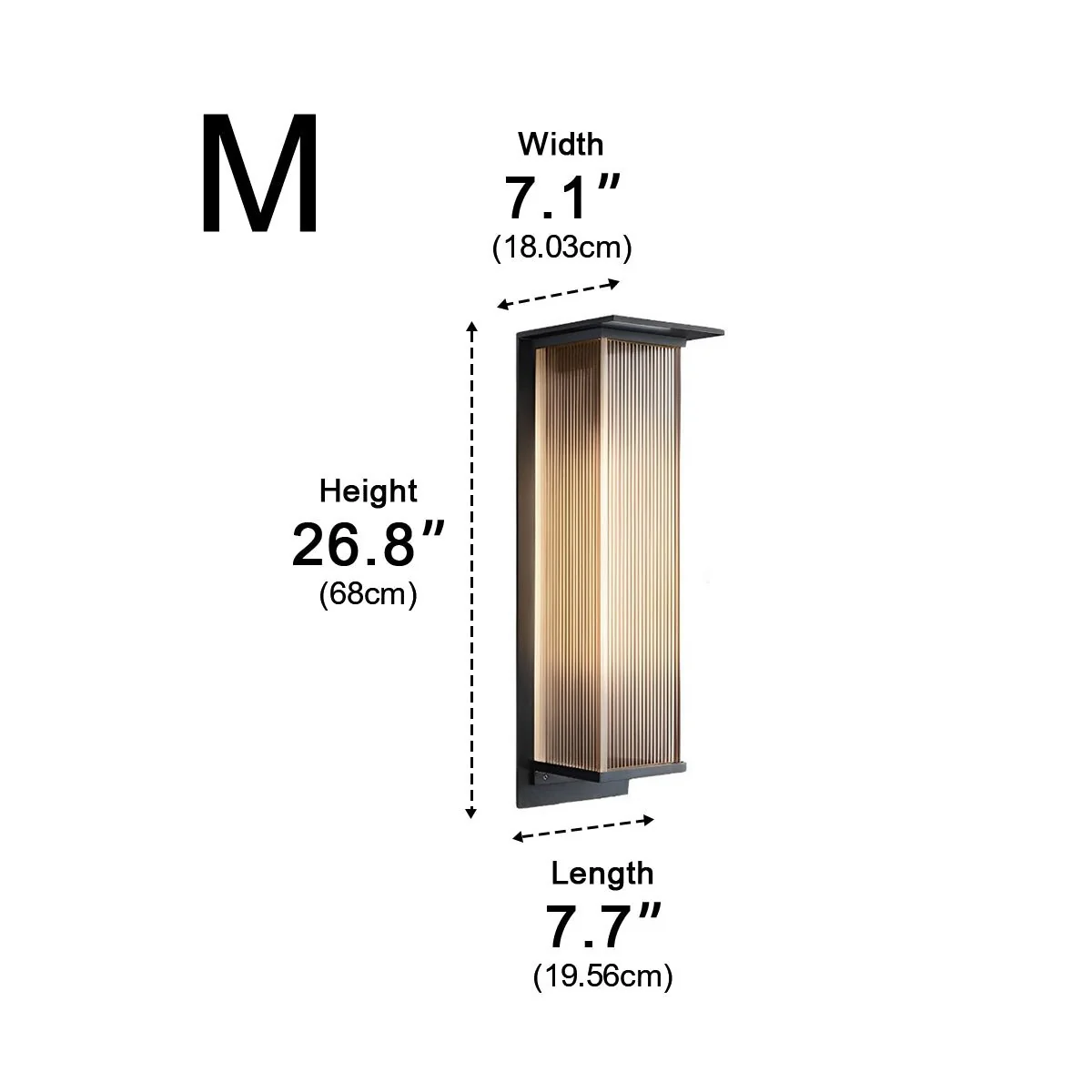 Rectangular Waterproof LED Modern Outdoor Wall Sconces Lighting - Image 12