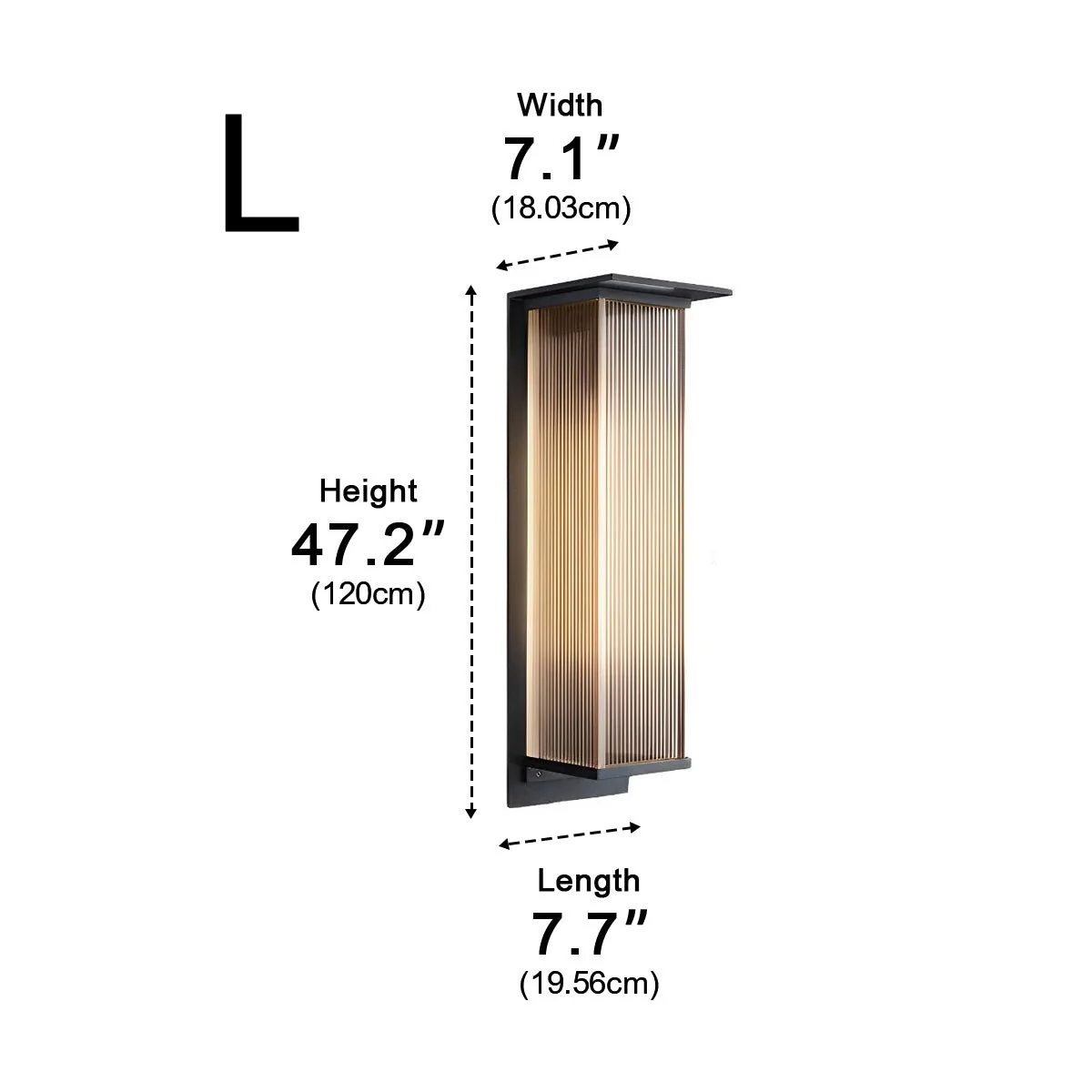 Rectangular Waterproof LED Modern Outdoor Wall Sconces Lighting - Image 13