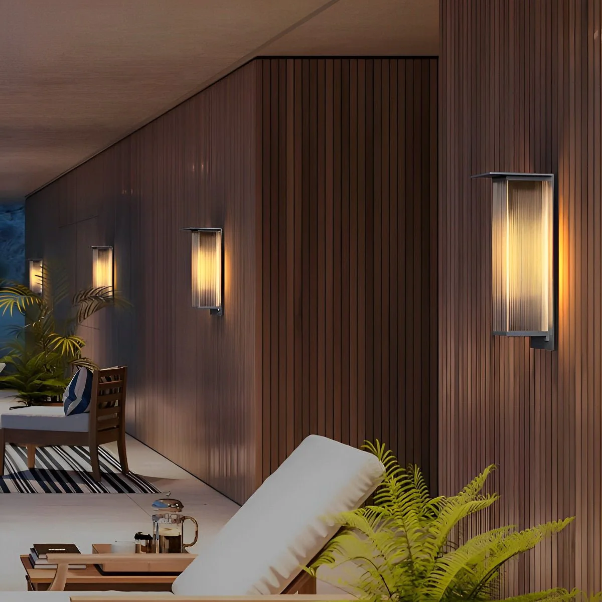 Rectangular Waterproof LED Modern Outdoor Wall Sconces Lighting - Image 5
