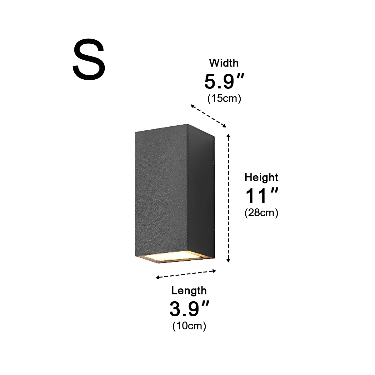 Rectangular Waterproof Up and Down Lights LED Modern Wall Sconce Lighting - Image 11