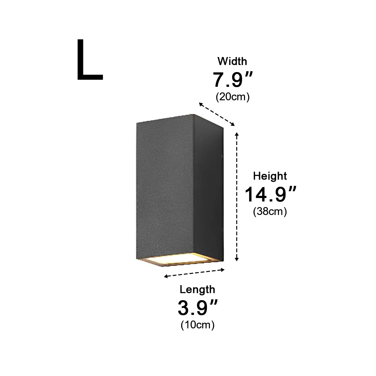 Rectangular Waterproof Up and Down Lights LED Modern Wall Sconce Lighting - Image 12