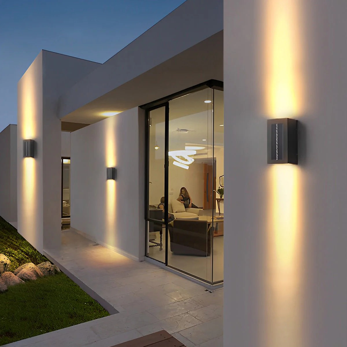 Rectangular Waterproof Up and Down Lights LED Modern Wall Sconce Lighting - Image 4