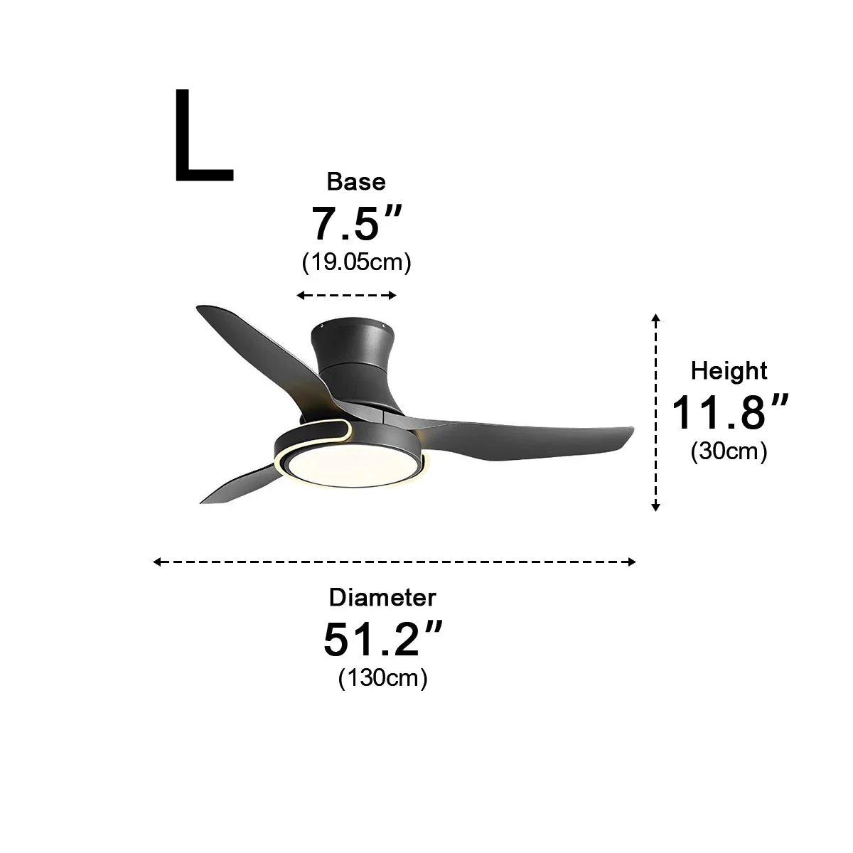 Ceiling Fan with Lights DC Motor Remote Control Reversible - Image 17