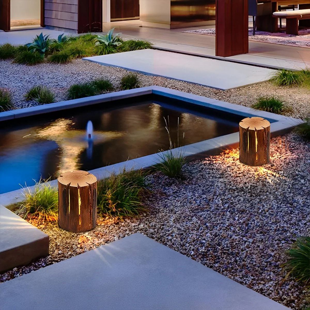Waterproof Resin Simulation Tree Stump Garden Landscape Lawn Light - Image 5