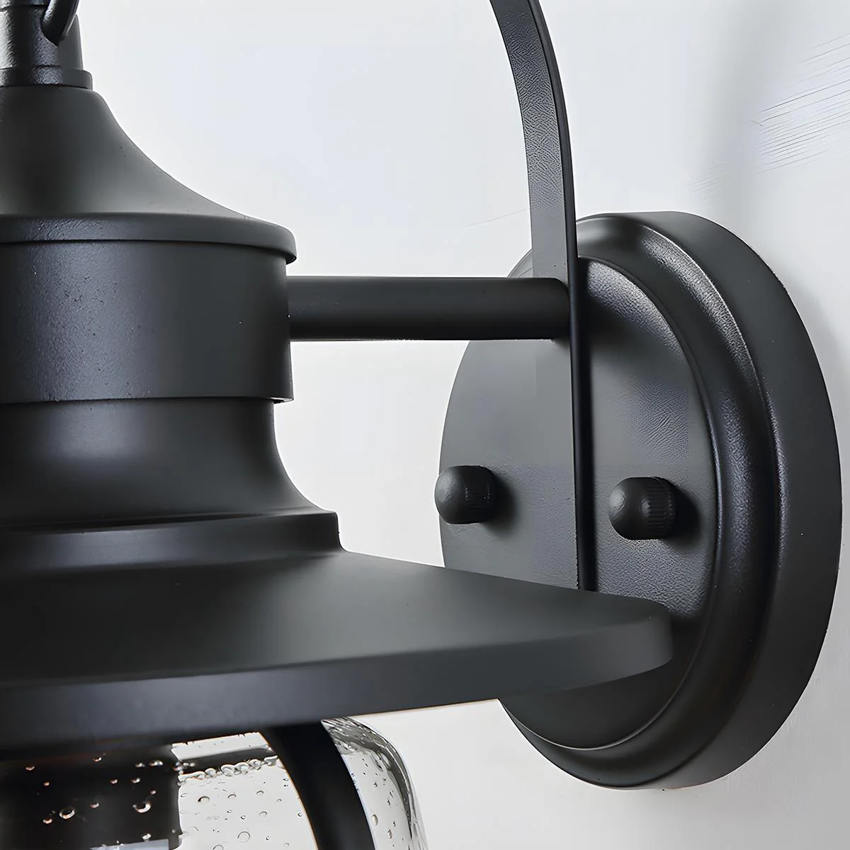 Retro Black Waterproof Lantern Outdoor Wall Sconces - Image 6