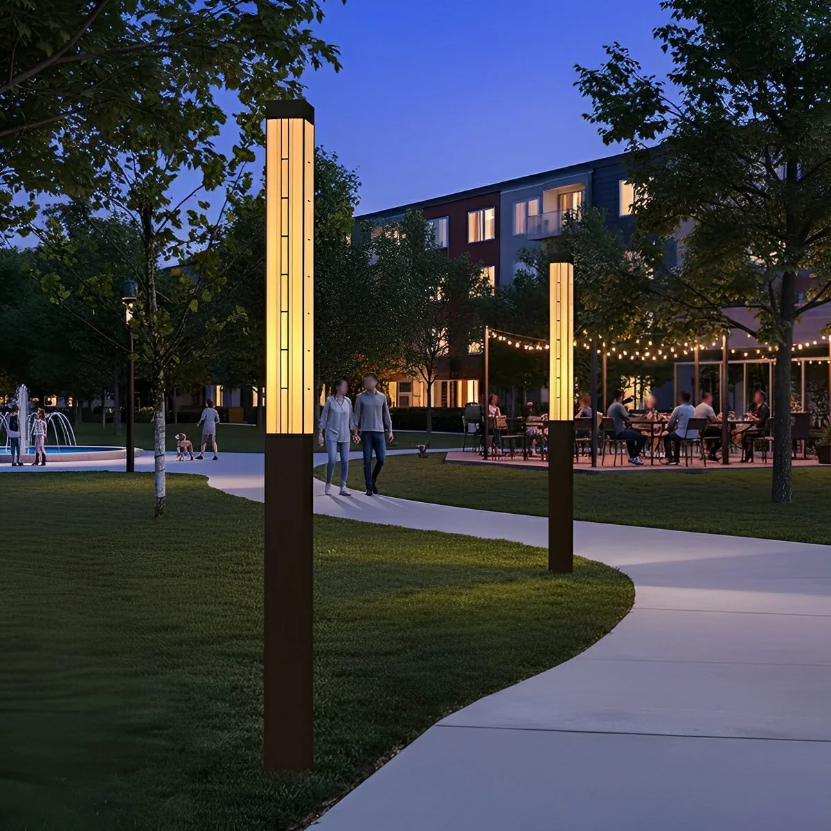 Retro Waterproof Outdoor Pole Lights Lamp Post Lights Street Light - Image 3