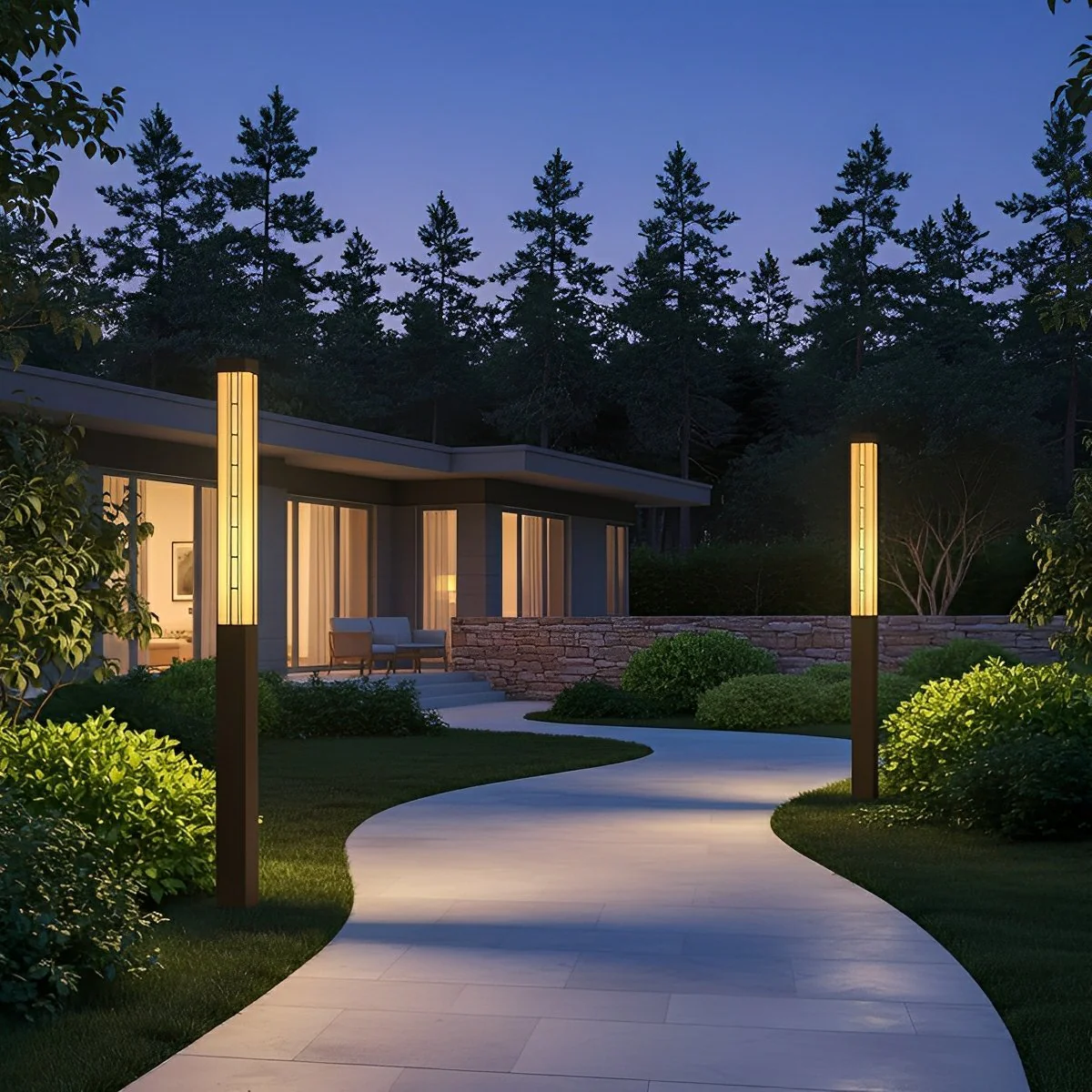 Retro Waterproof Outdoor Pole Lights Lamp Post Lights Street Light - Image 4