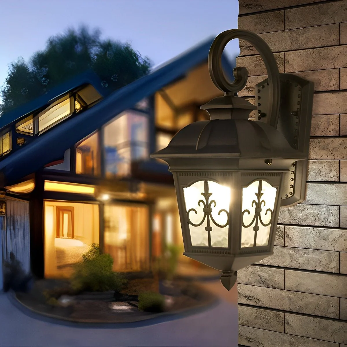 Tower of Sparks Antique Waterproof European  LED Glass Outdoor Lights - Image 5