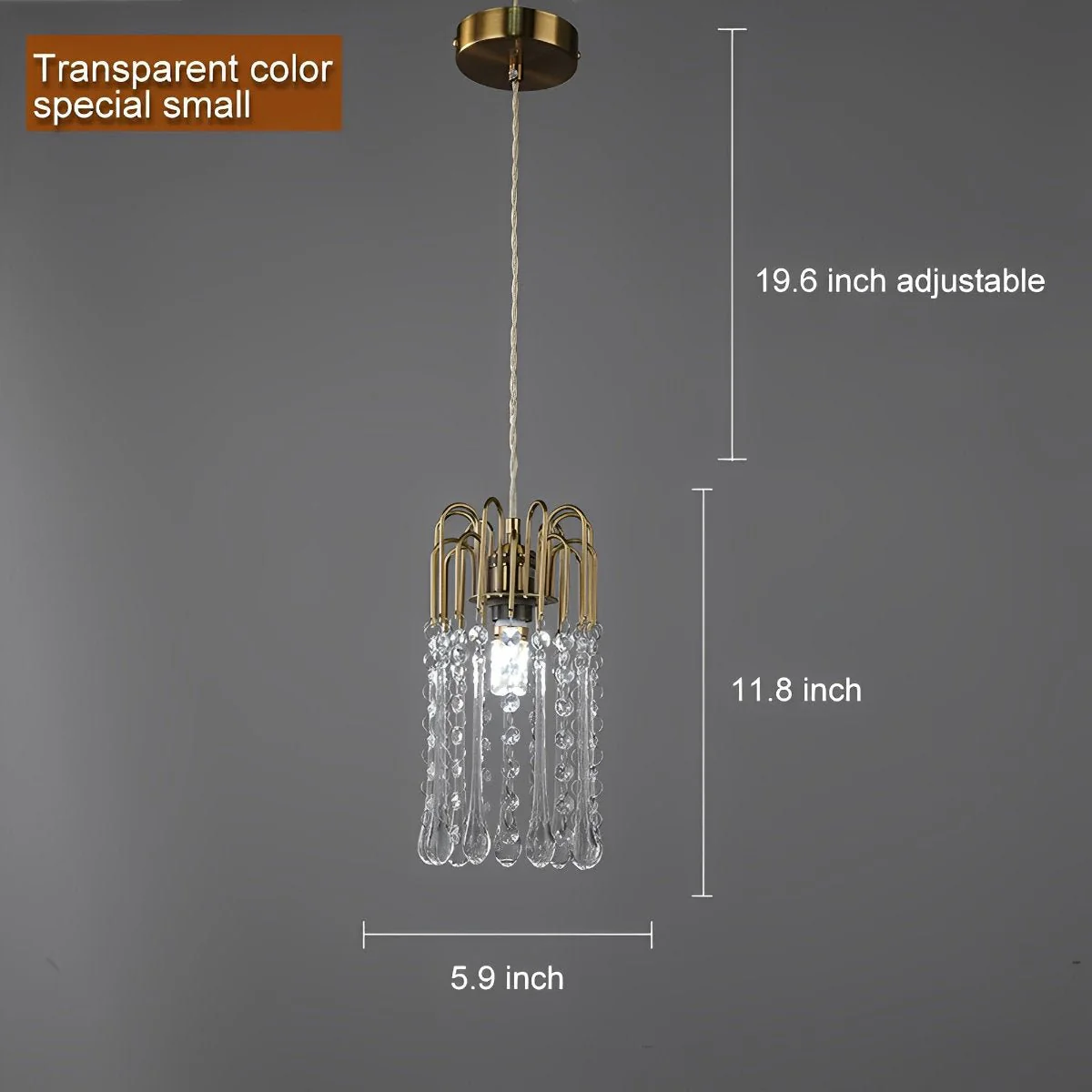 Retro Gold Linear Teardrop Crystal Chandeliers - Image 12