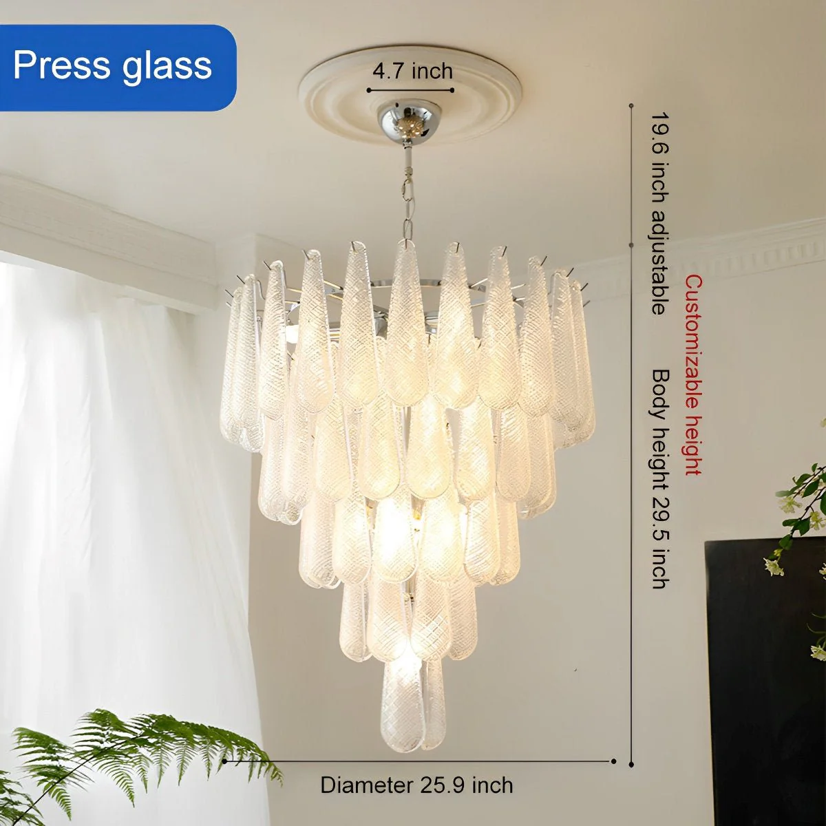 Retro Luxury Teardrop Waterfall Chandelier Light - Image 10