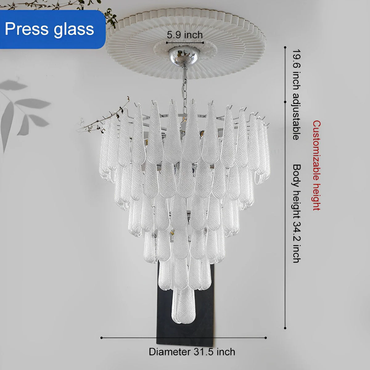 Retro Luxury Teardrop Waterfall Chandelier Light - Image 11