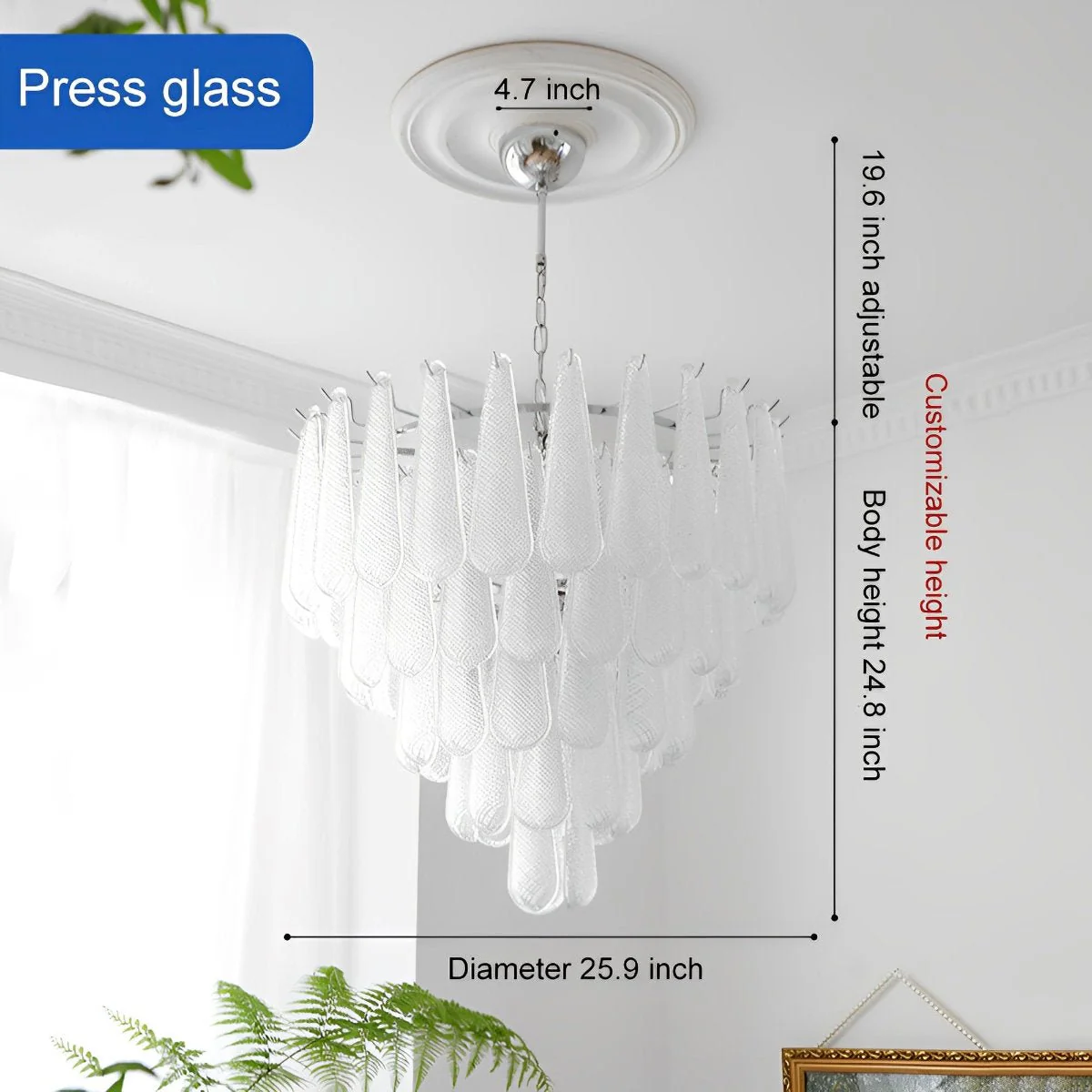 Retro Luxury Teardrop Waterfall Chandelier Light - Image 9