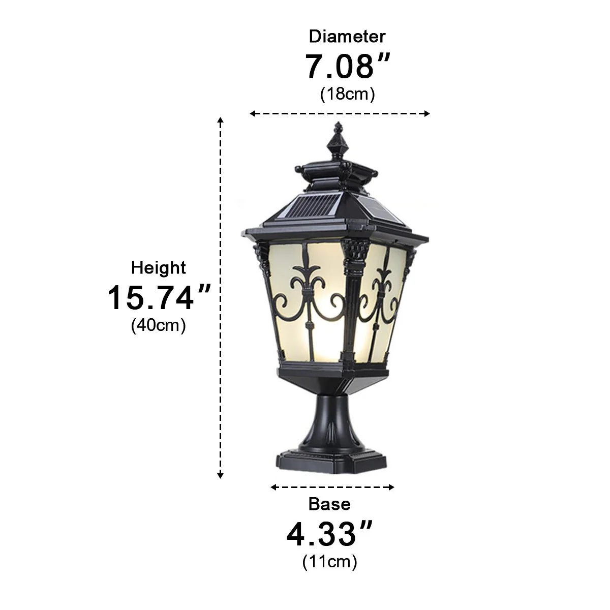 Victorian Style Fence Post Lights LED Garden Lamp Column Light Pillar Lam - Image 10
