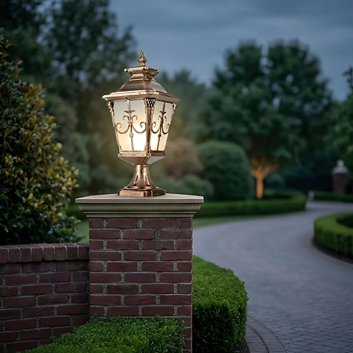 Victorian Style Fence Post Lights LED Garden Lamp Column Light Pillar Lam - Image 6