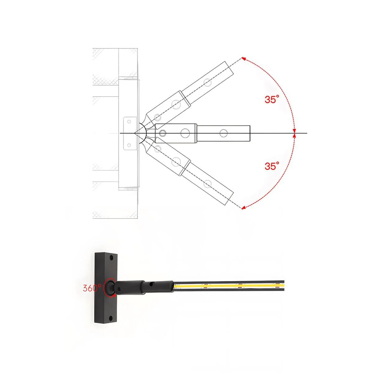 Sky Line Rotatable Intelligent Dimming Linear Light DIY - Image 11