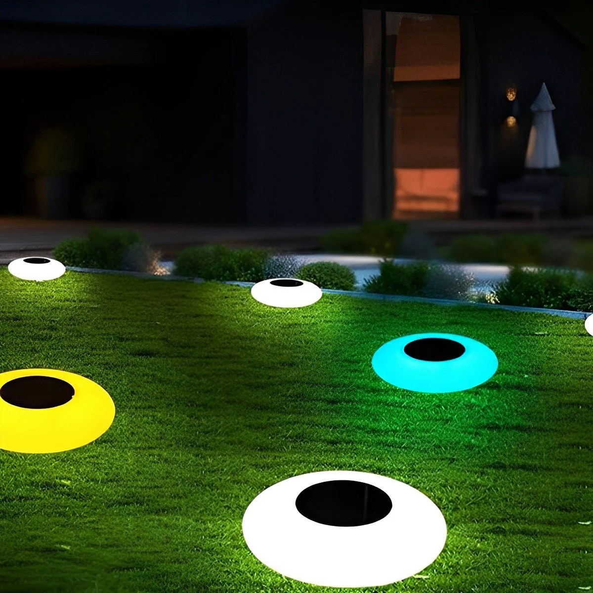 Round Colorful RGB LED Waterproof Solar Modern Outdoor Lights Pool Lights Water Floating Light Pond Lamp - Image 3