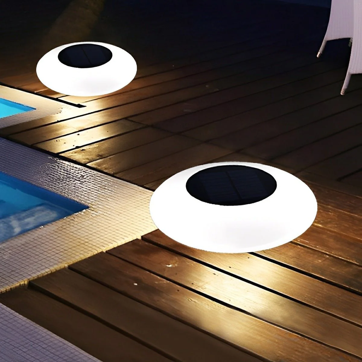 Round Colorful RGB LED Waterproof Solar Modern Outdoor Lights Pool Lights Water Floating Light Pond Lamp - Image 4