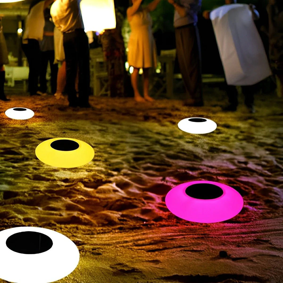 Round Colorful RGB LED Waterproof Solar Modern Outdoor Lights Pool Lights Water Floating Light Pond Lamp - Image 6