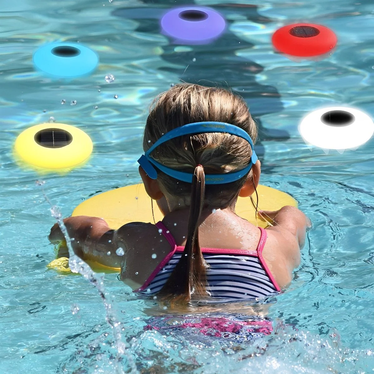 Round Colorful RGB LED Waterproof Solar Modern Outdoor Lights Pool Lights Water Floating Light Pond Lamp - Image 8
