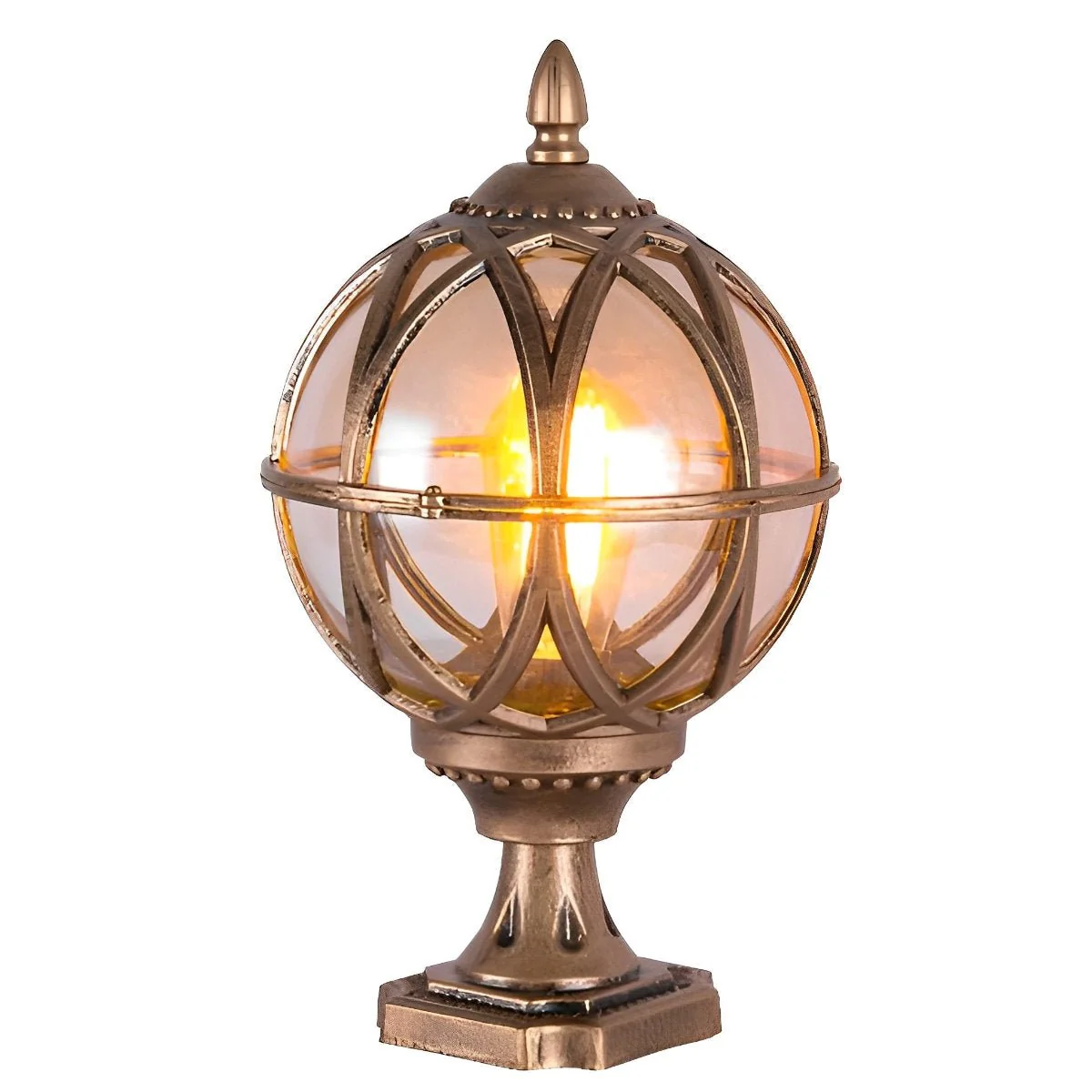 Farmhouse Round Ball Waterproof Outdoor Fence Post Lights - Image 12