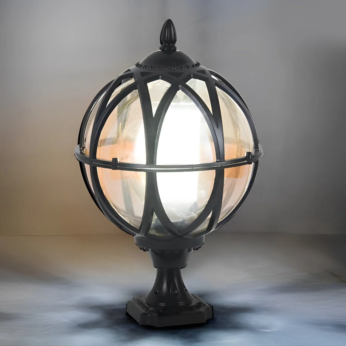 Farmhouse Round Ball Waterproof Outdoor Fence Post Lights - Image 7