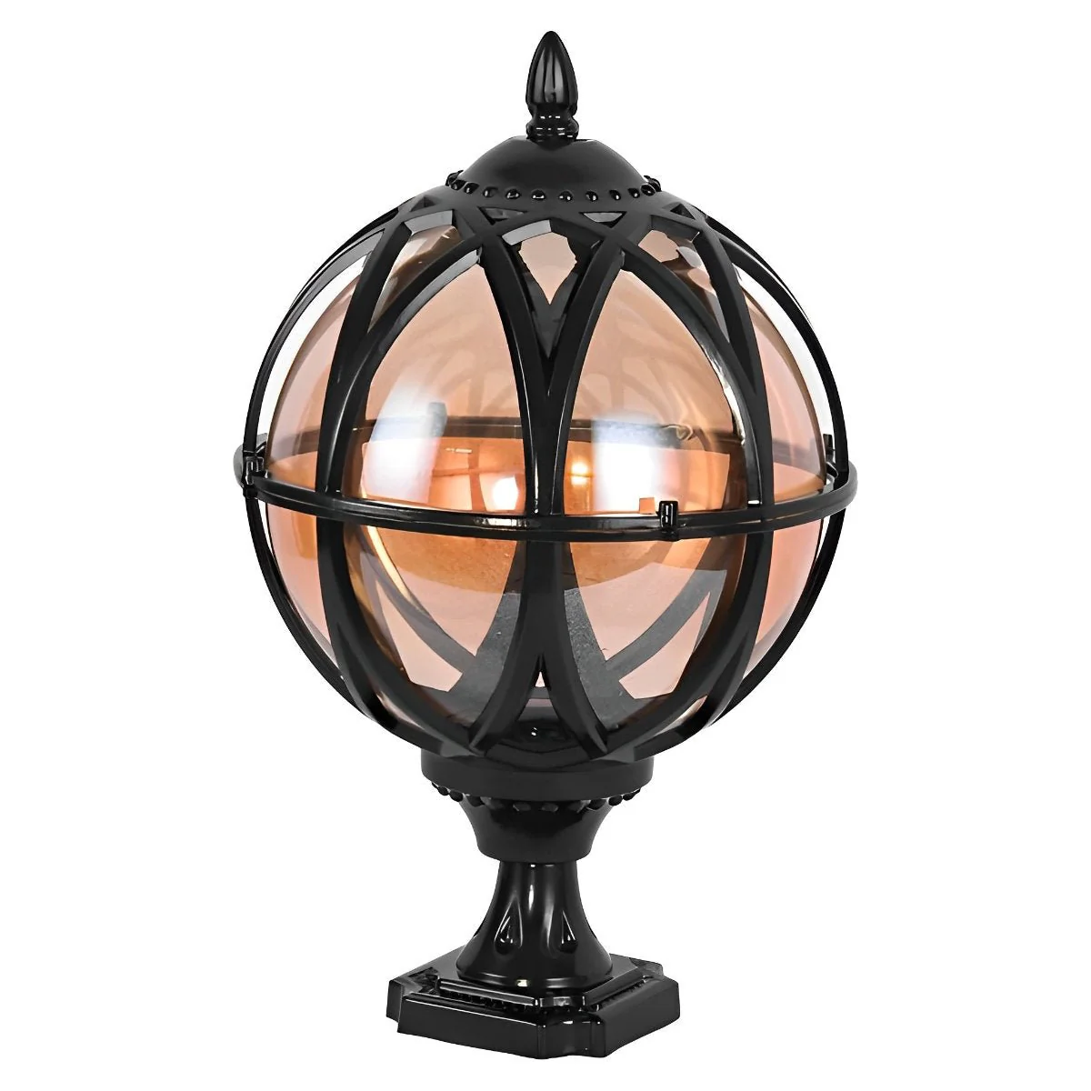 Farmhouse Round Ball Waterproof Outdoor Fence Post Lights - Image 8