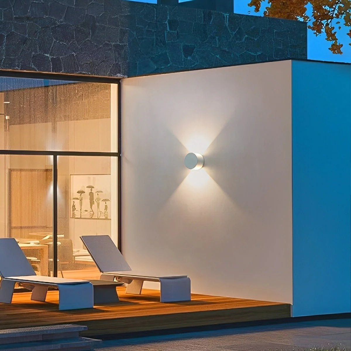 Modern Waterproof Round Up and Down Lights LED Wall Lights - Image 5