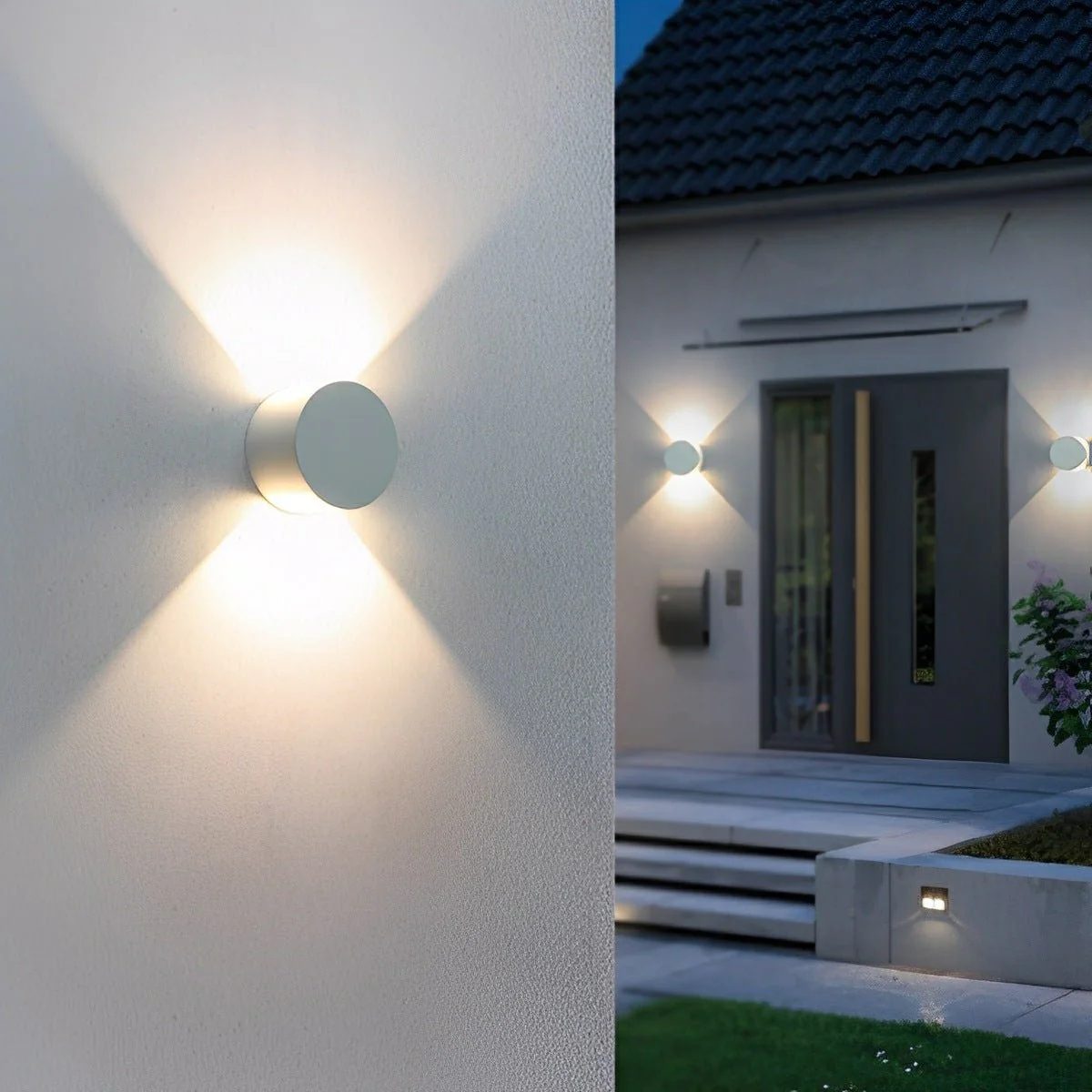 Modern Waterproof Round Up and Down Lights LED Wall Lights - Image 8