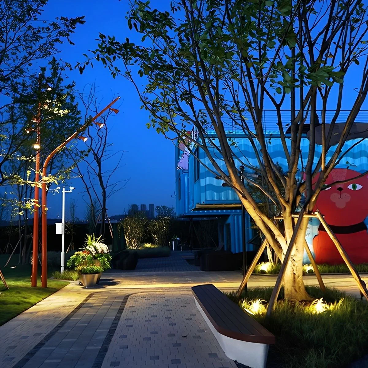 Round Waterproof Outdoor LED Spot Lights Building Exterior Light - Image 6