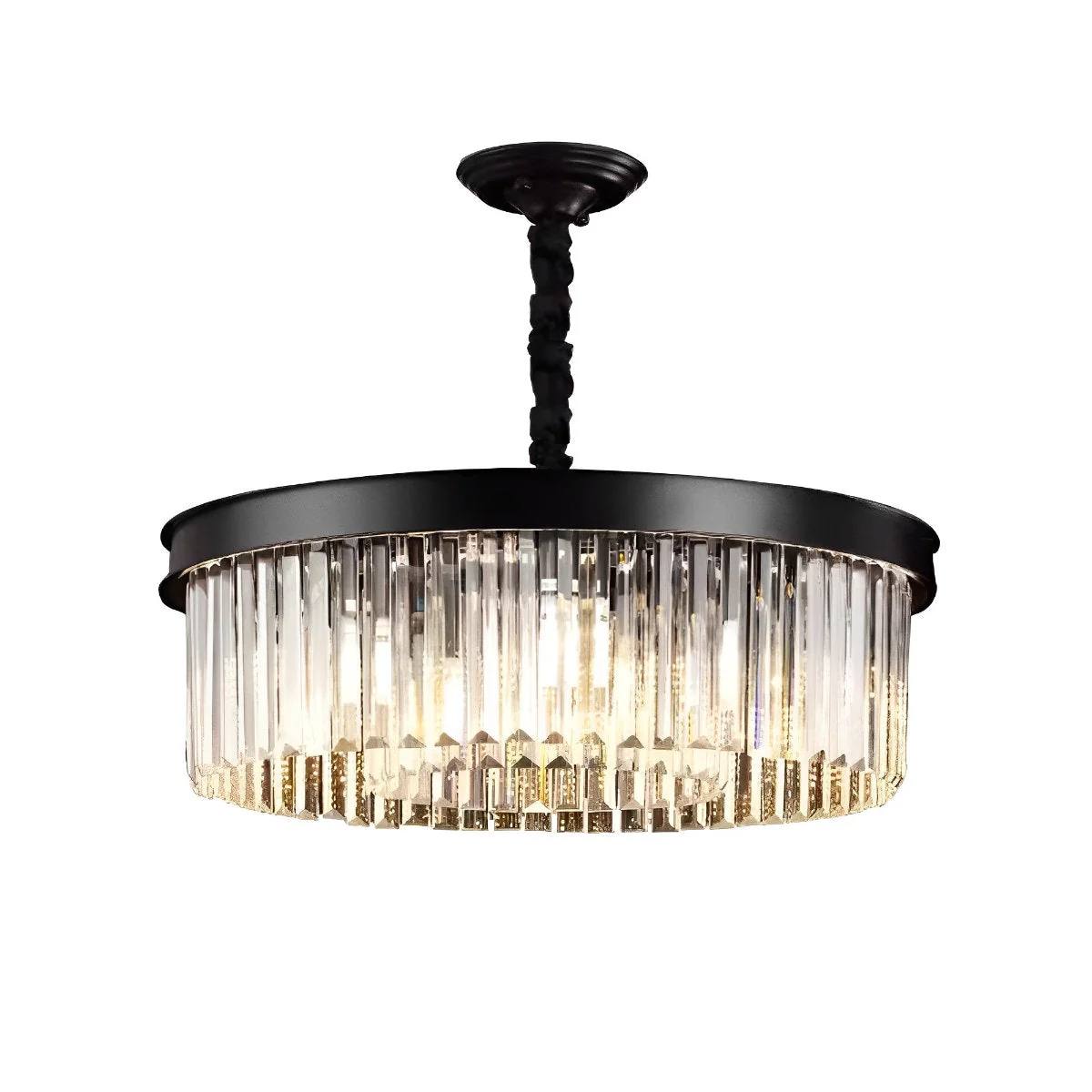 Rustic Modern Crystal Chandeliers Round Ceiling Lights - Image 8