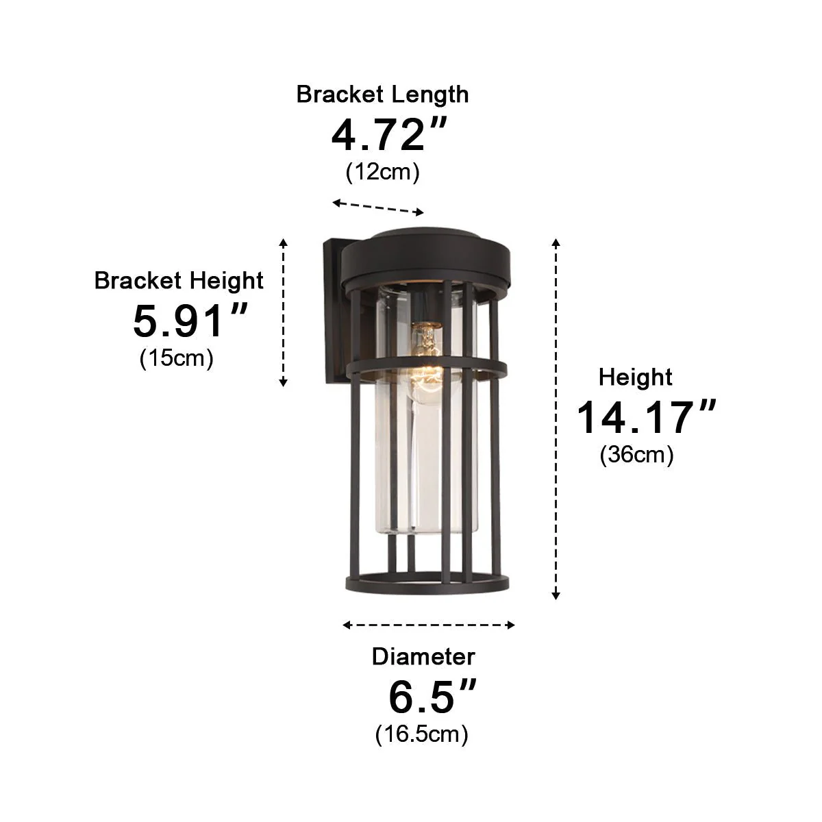 Rustic Modern Cylinder Waterproof Outdoor LED Porch Wall Lights - Image 8