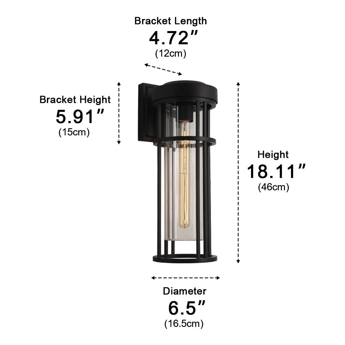 Rustic Modern Cylinder Waterproof Outdoor LED Porch Wall Lights - Image 9