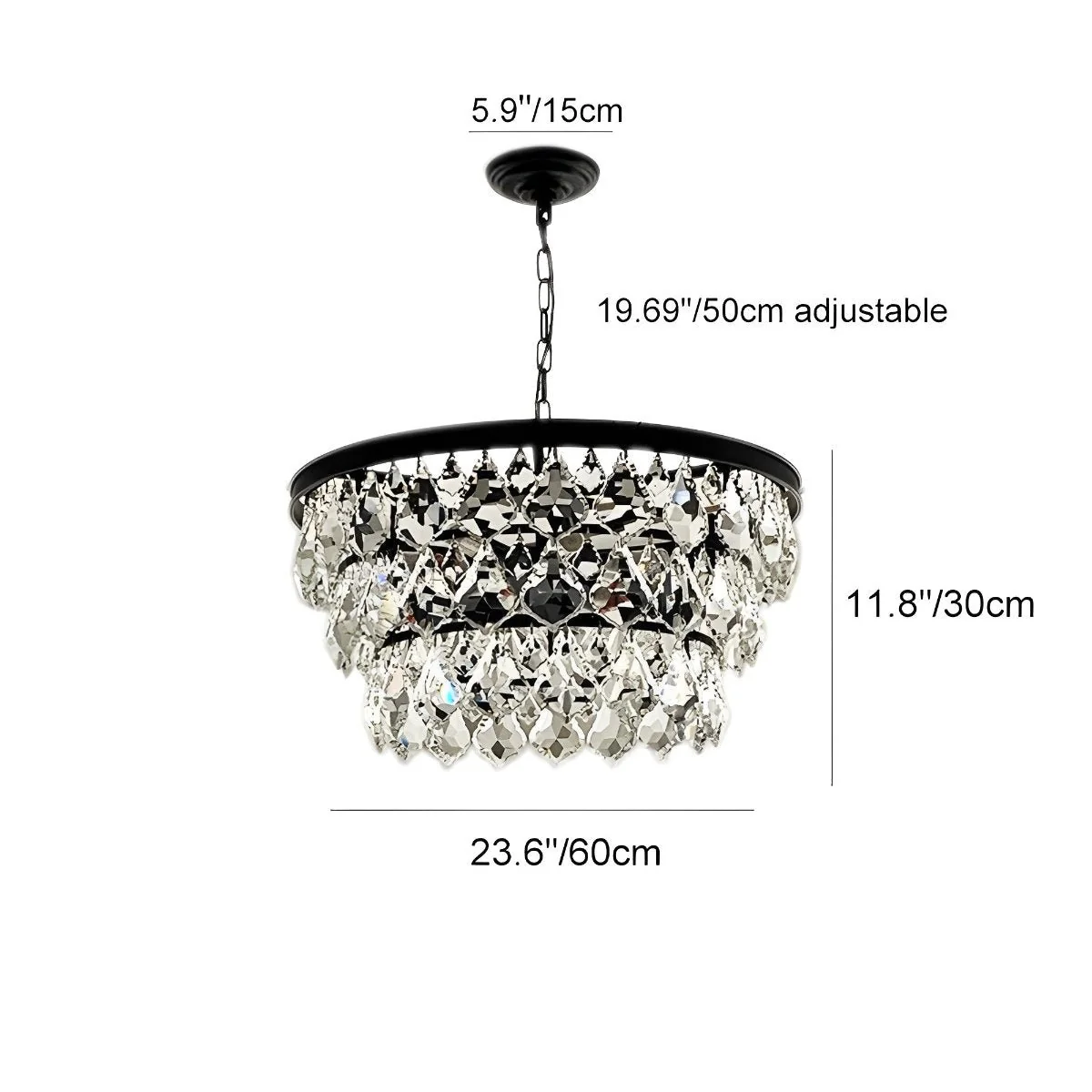 Rustic Modern Round Crystal Chandeliers Round Light - Image 11