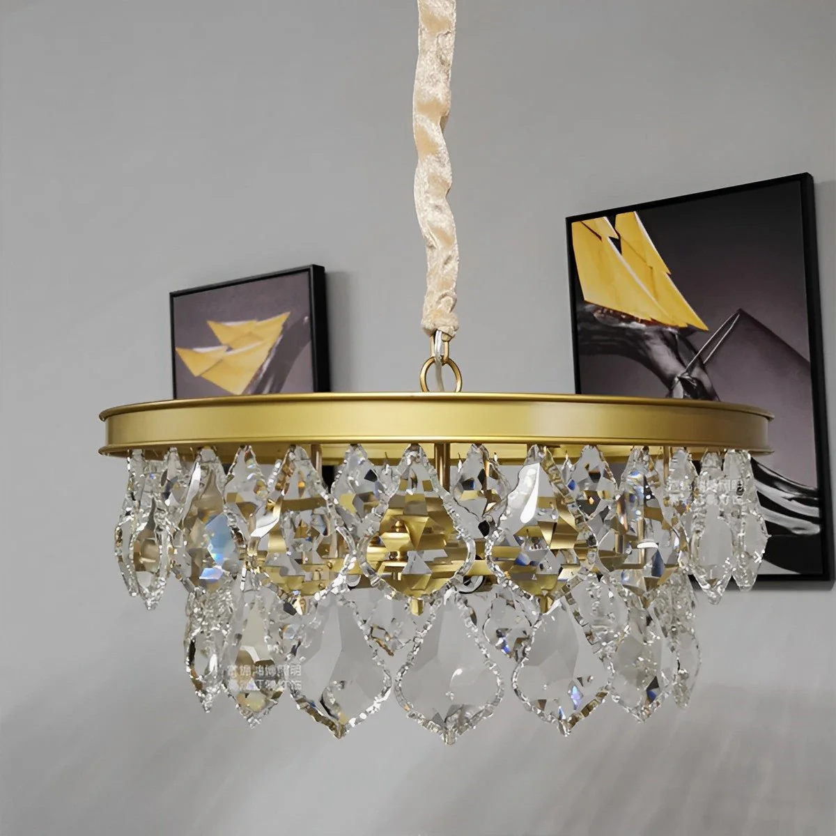 Rustic Modern Round Crystal Chandeliers Round Light - Image 5