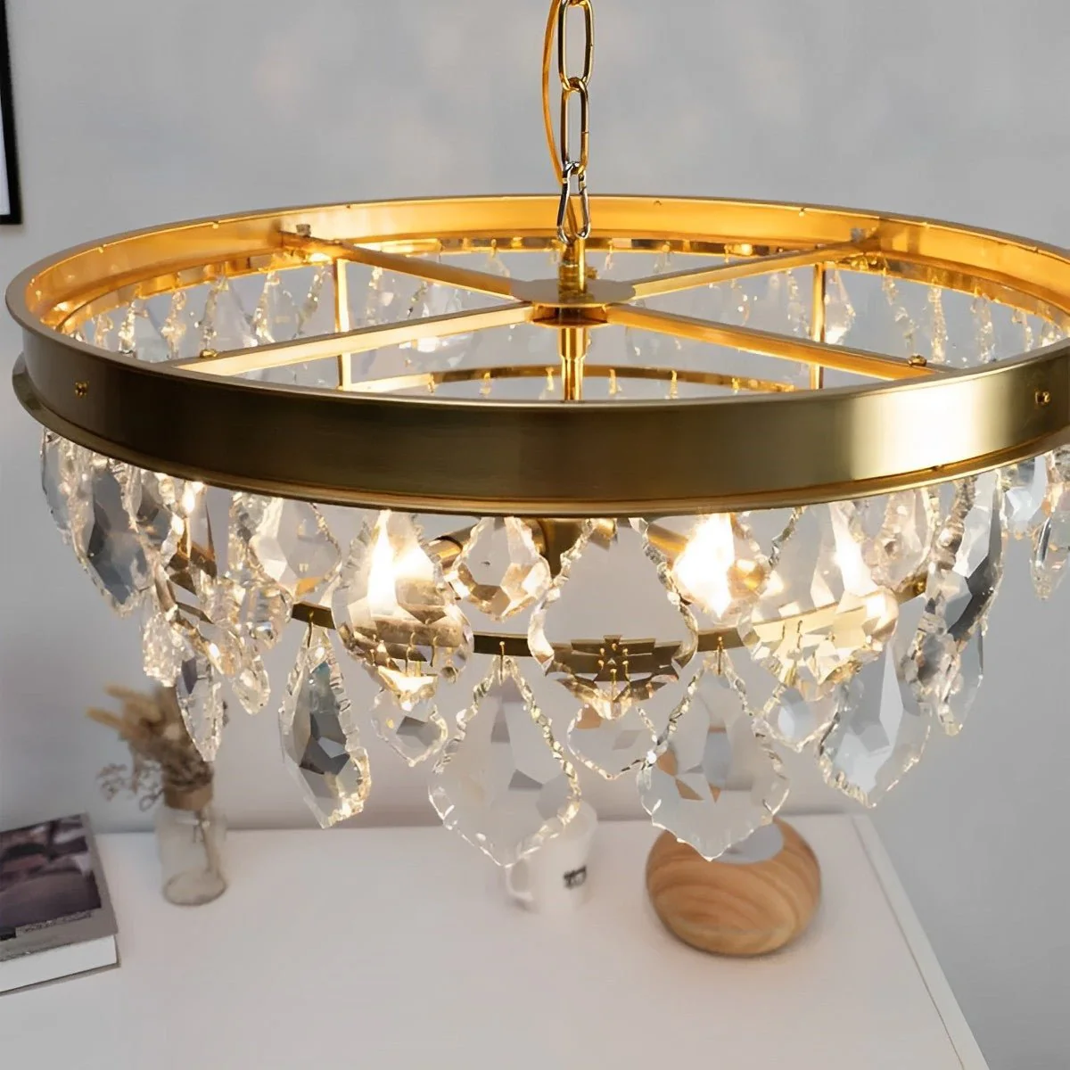 Rustic Modern Round Crystal Chandeliers Round Light - Image 7