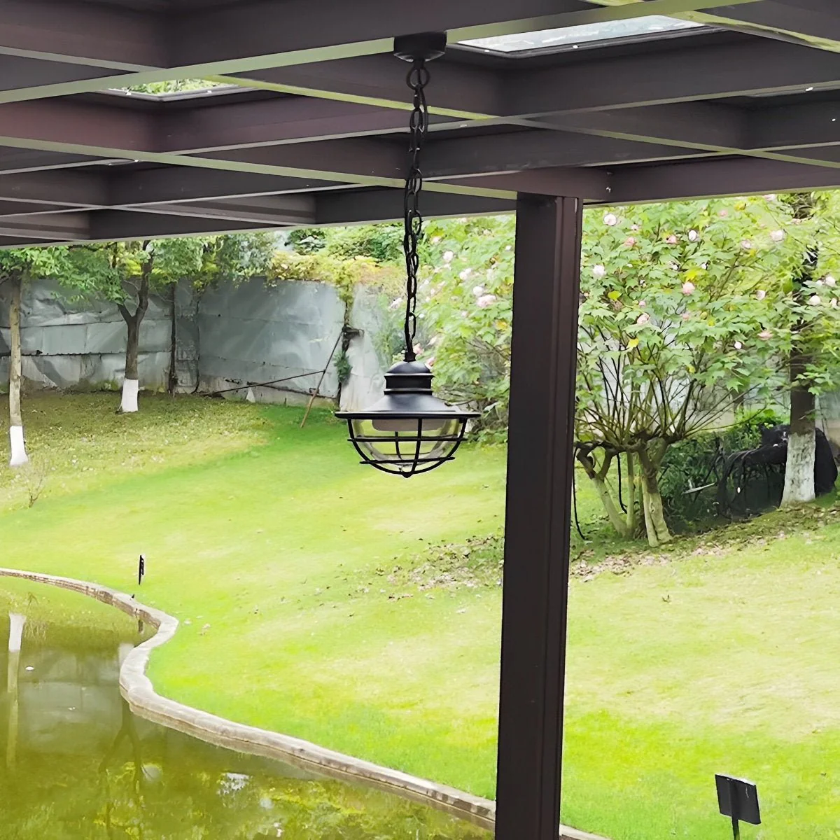 Rustic Modern Super Bright Black Outdoor Pendant Lights Lantern - Image 4