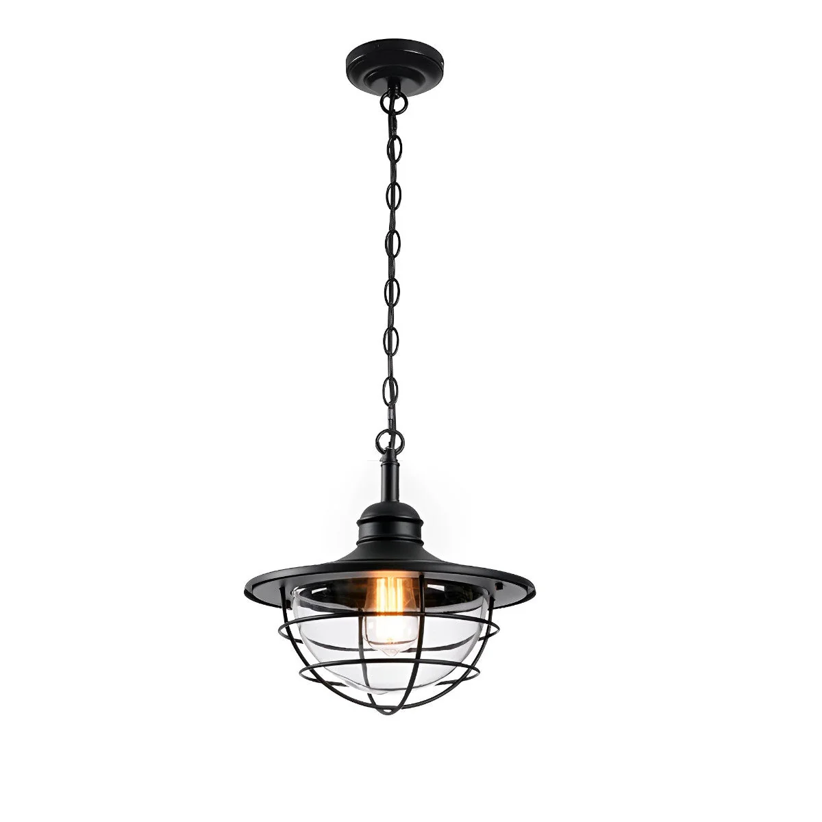 Rustic Modern Super Bright Black Outdoor Pendant Lights Lantern - Image 9