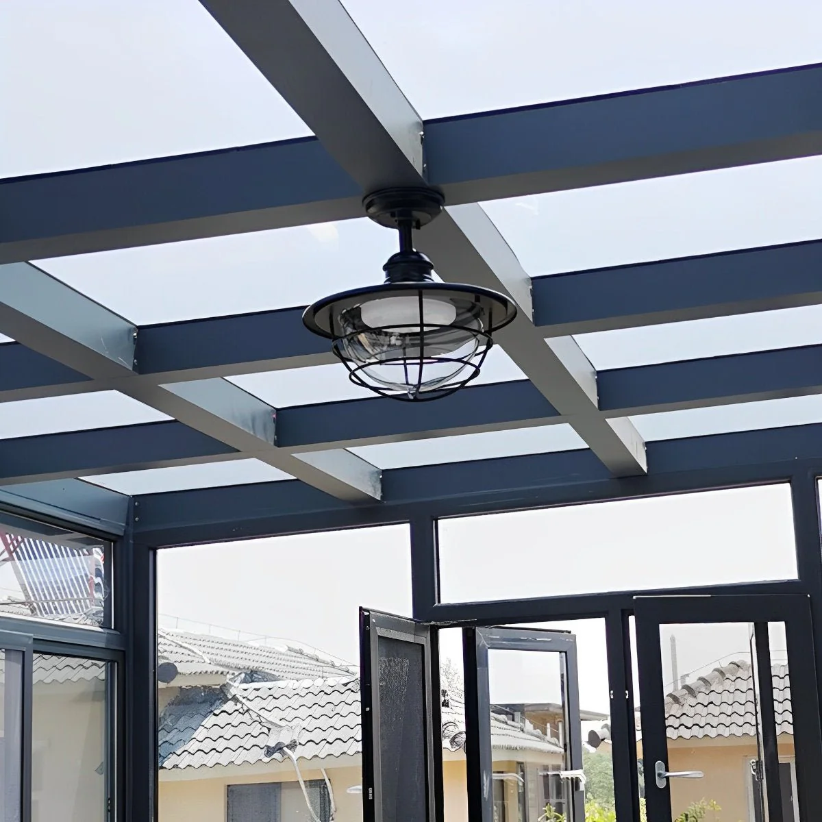 Rustic Modern Super Bright Black Round Outdoor Ceiling Lights - Image 13