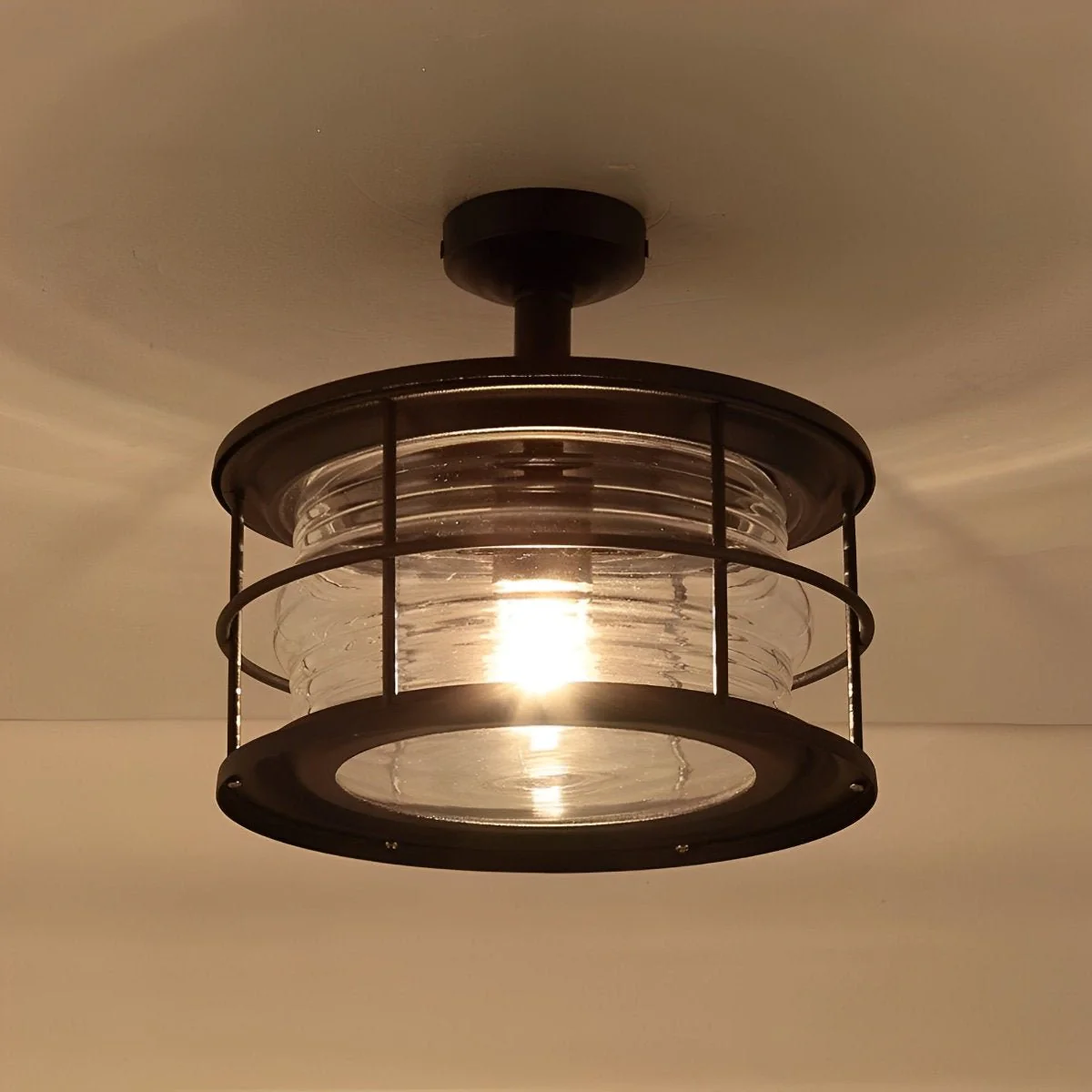 Rustic Modern Super Bright Black Round Outdoor Ceiling Lights - Image 14