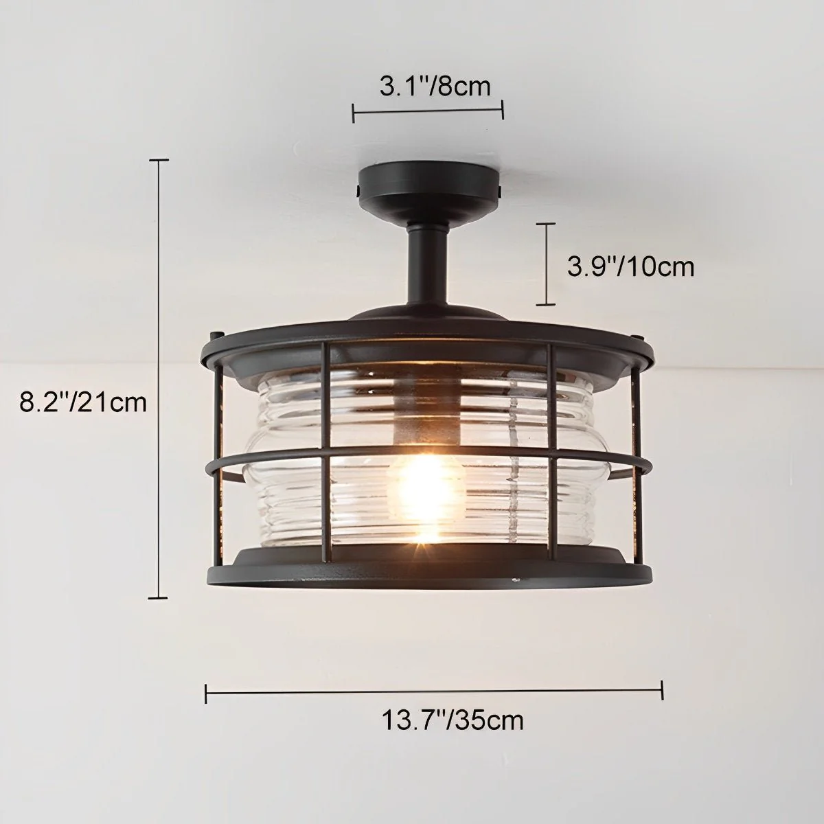 Rustic Modern Super Bright Black Round Outdoor Ceiling Lights - Image 15