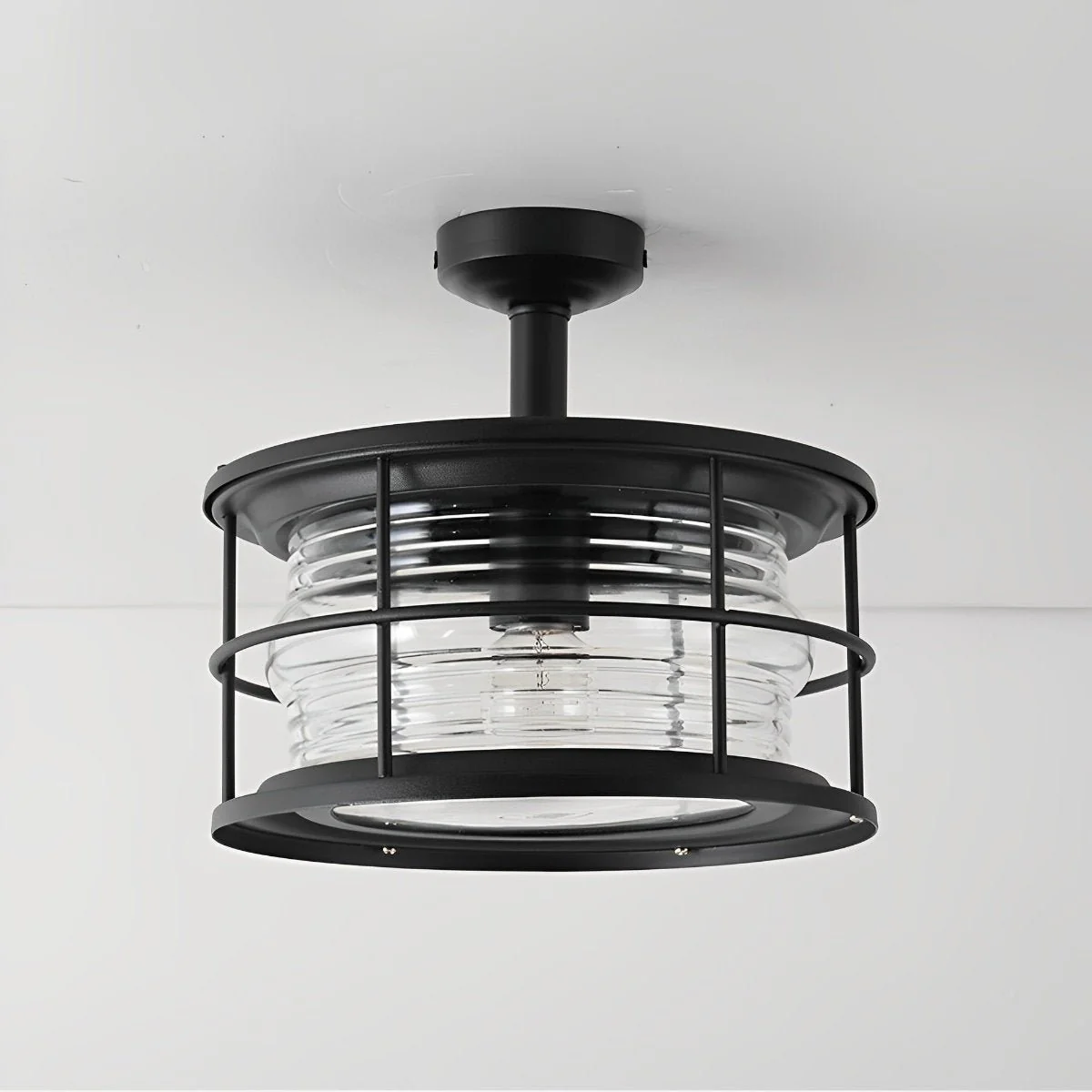 Rustic Modern Super Bright Black Round Outdoor Ceiling Lights - Image 16